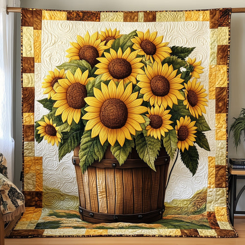 Bouquet of Sunflowers Quilted Blanket GFTOTL3448