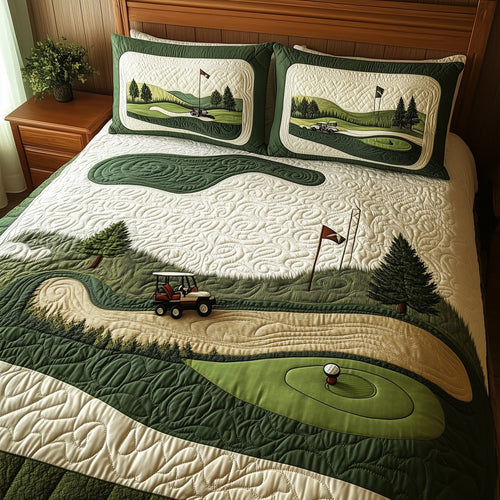 Fairway Dreams 3-Piece Quilted Bedding Set GFTOTL3498