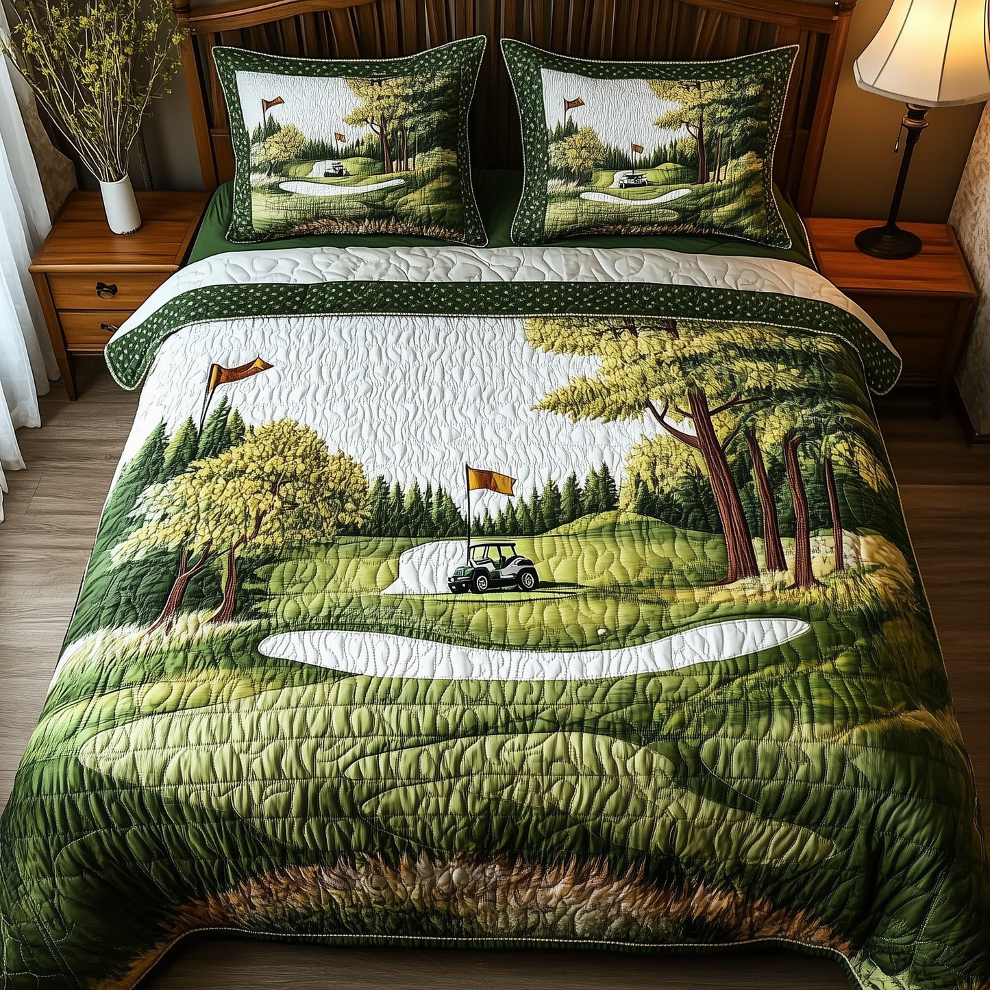 Par for the Night 3-Piece Quilted Bedding Set GFTOTL3507