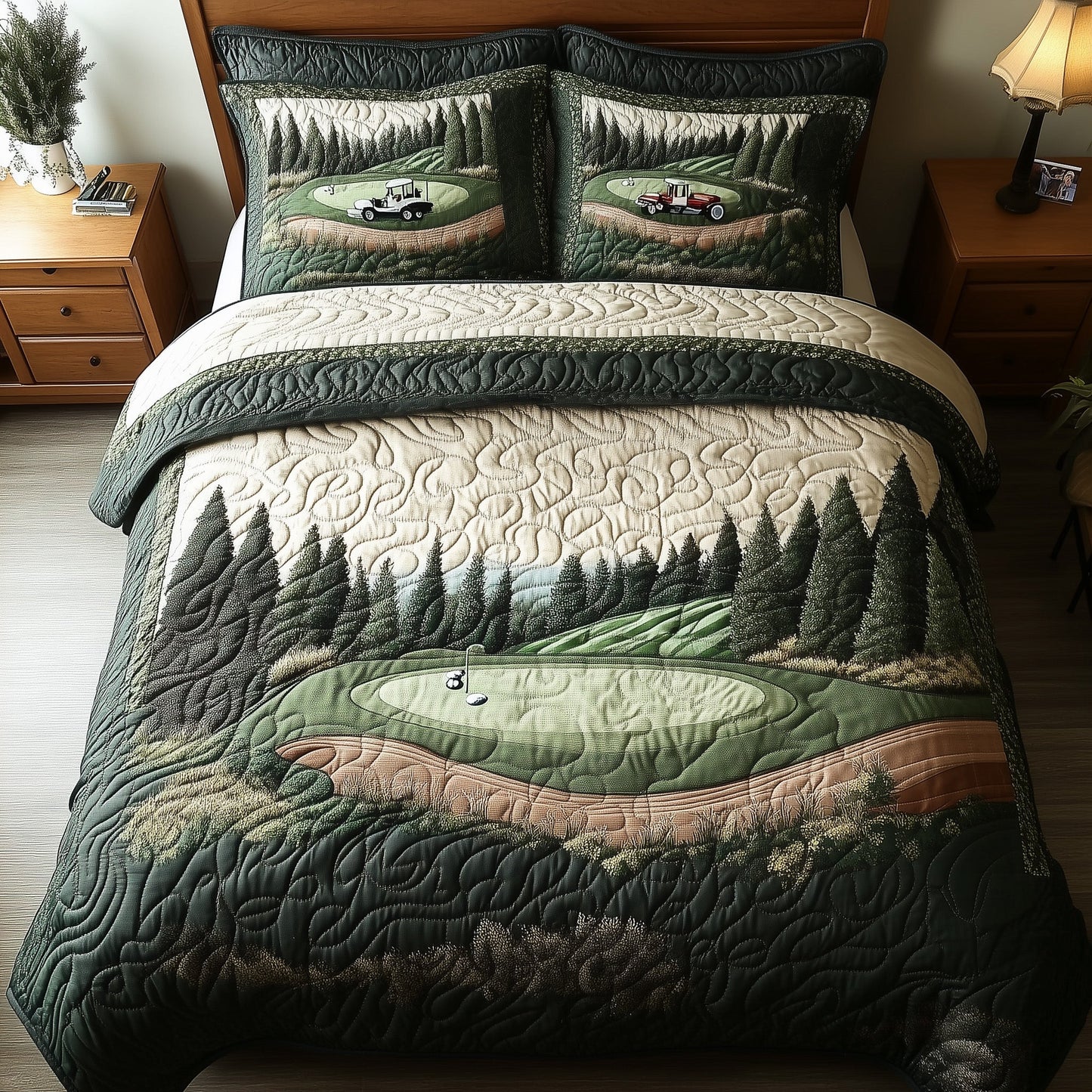 Par for the Night 3-Piece Quilted Bedding Set GFTOTL3508