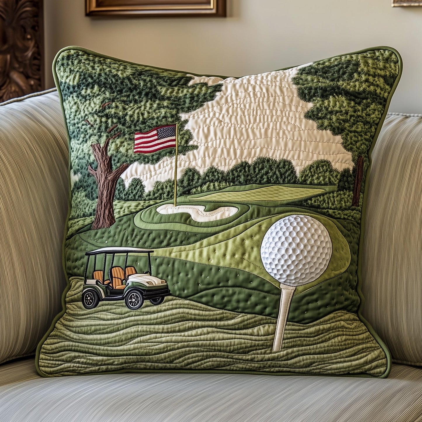 Fairway Rider Quilted Pillow Case GFTOTL3598