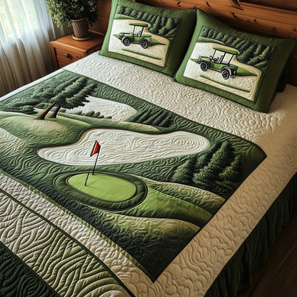 Green Dream 3-Piece Quilted Bedding Set GFTOTL3613