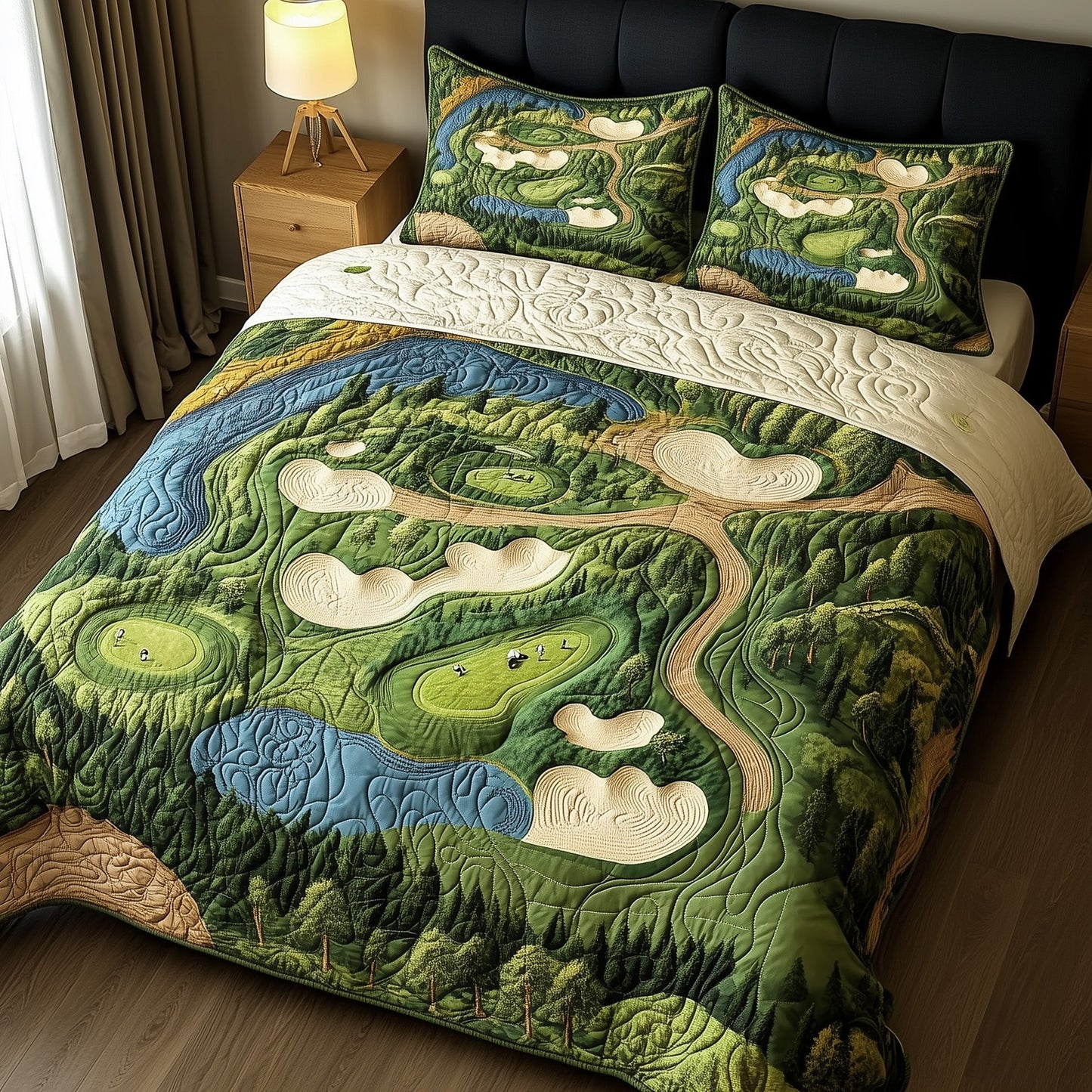 Green Dream 3-Piece Quilted Bedding Set GFTOTL3616