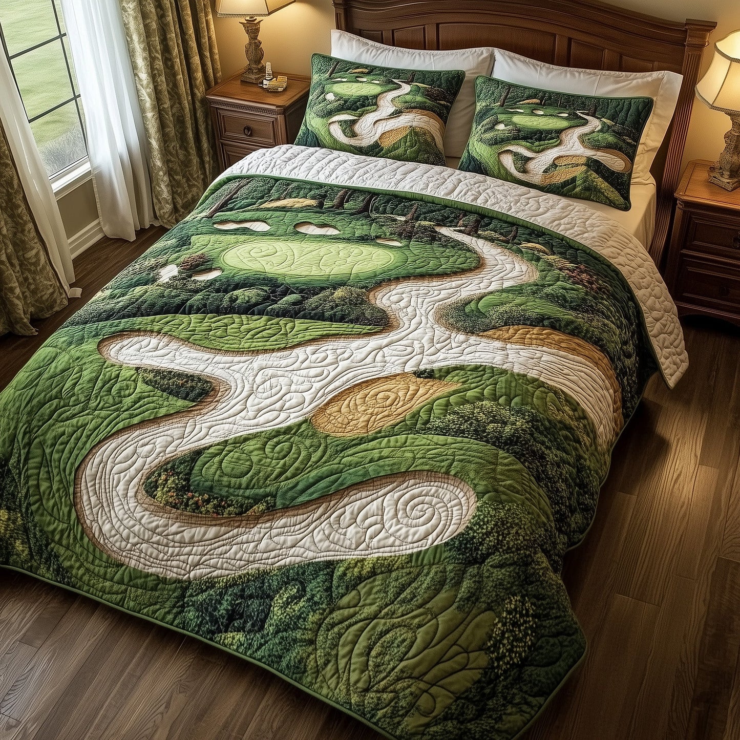 Green Dream 3-Piece Quilted Bedding Set GFTOTL3617