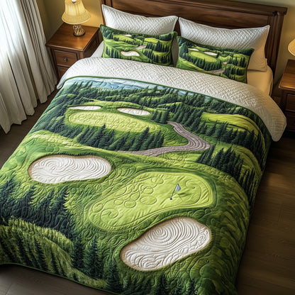 Green Dream 3-Piece Quilted Bedding Set GFTOTL3622