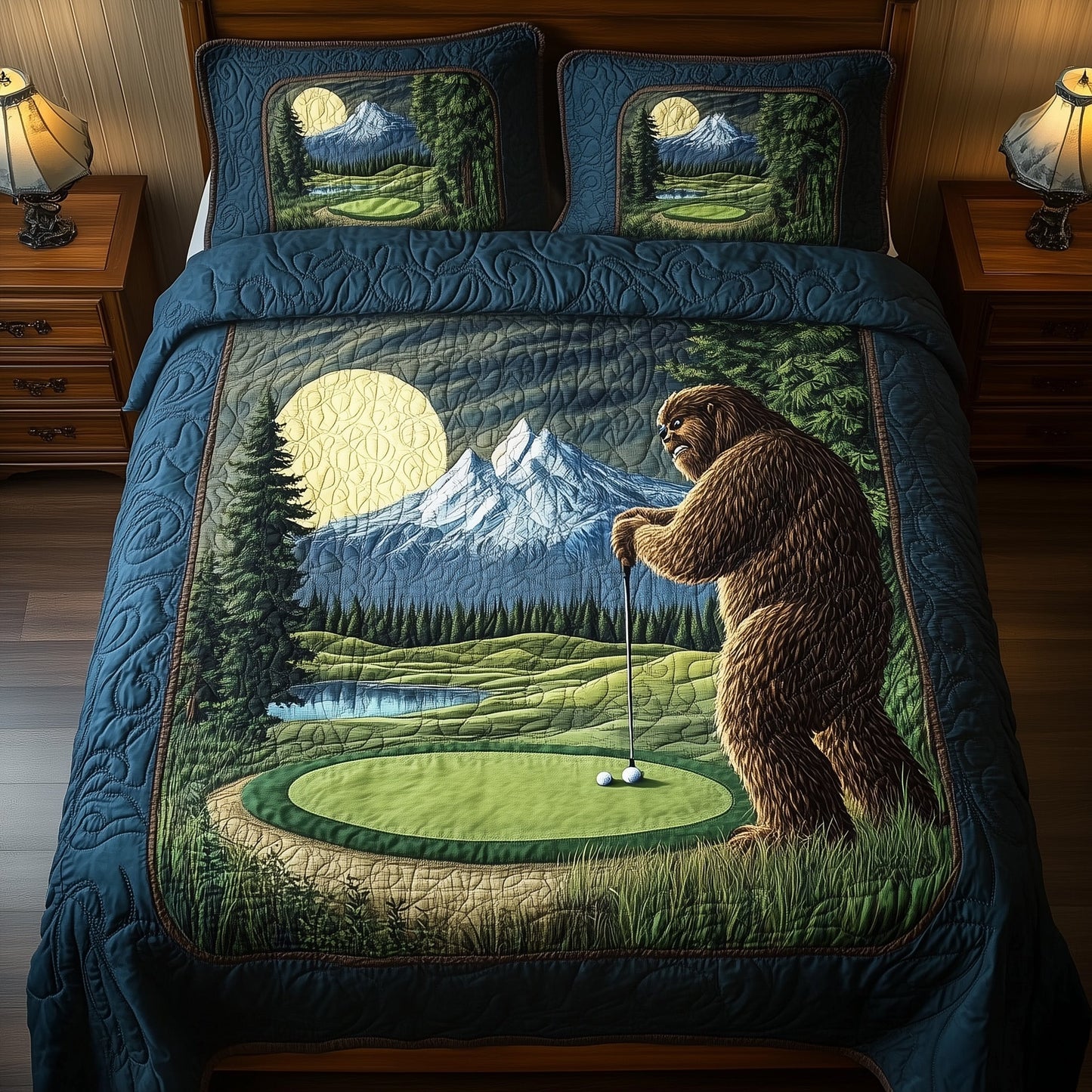 Bogey Putt 3-Piece Quilted Bedding Set GFTOTL3636