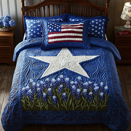 Lone Star Blossoms 3-Piece Quilted Bedding Set GFTOTL3663