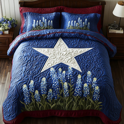 Lone Star Blossoms 3-Piece Quilted Bedding Set GFTOTL3664