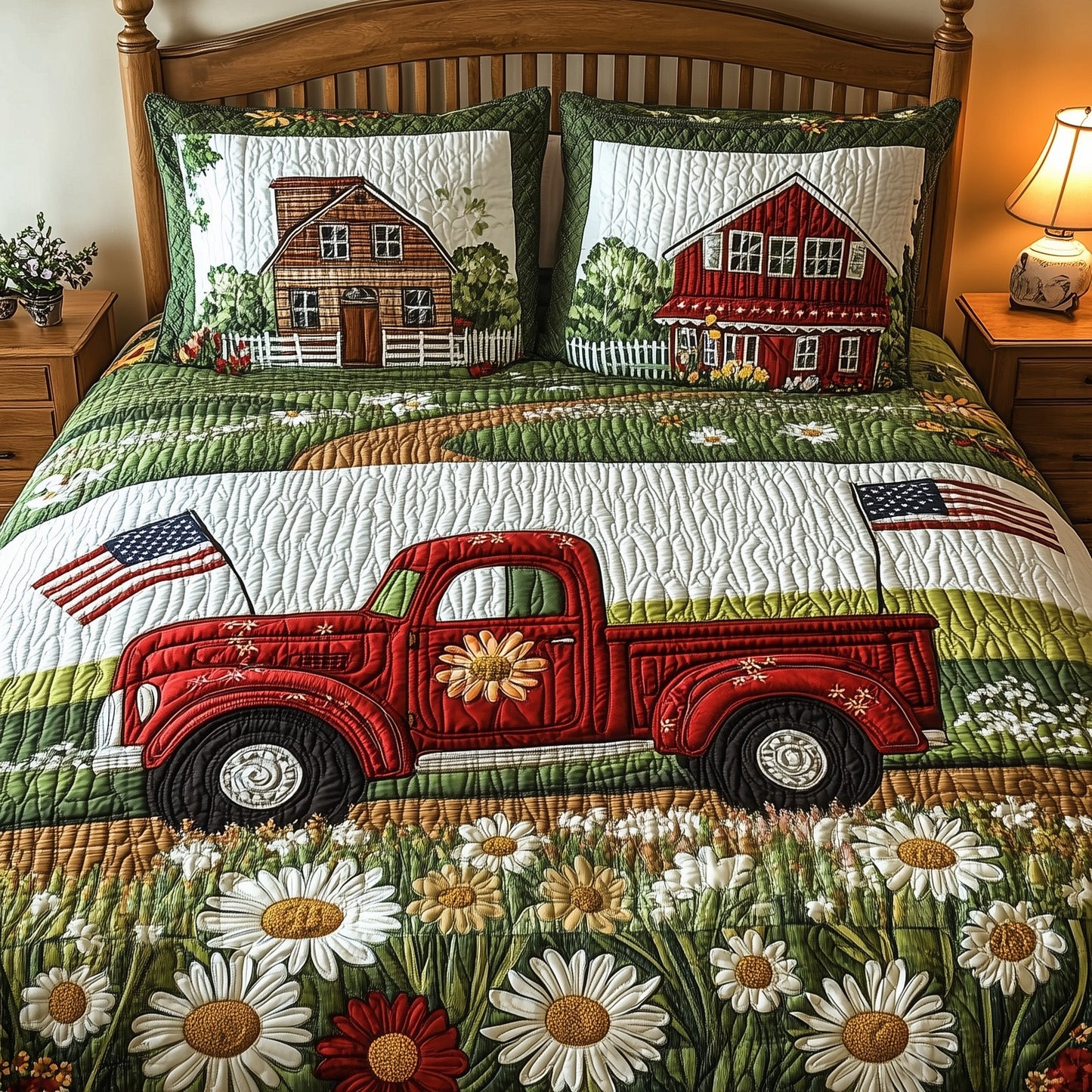 American Joyride 3-Piece Quilted Bedding Set GFTOTL3667