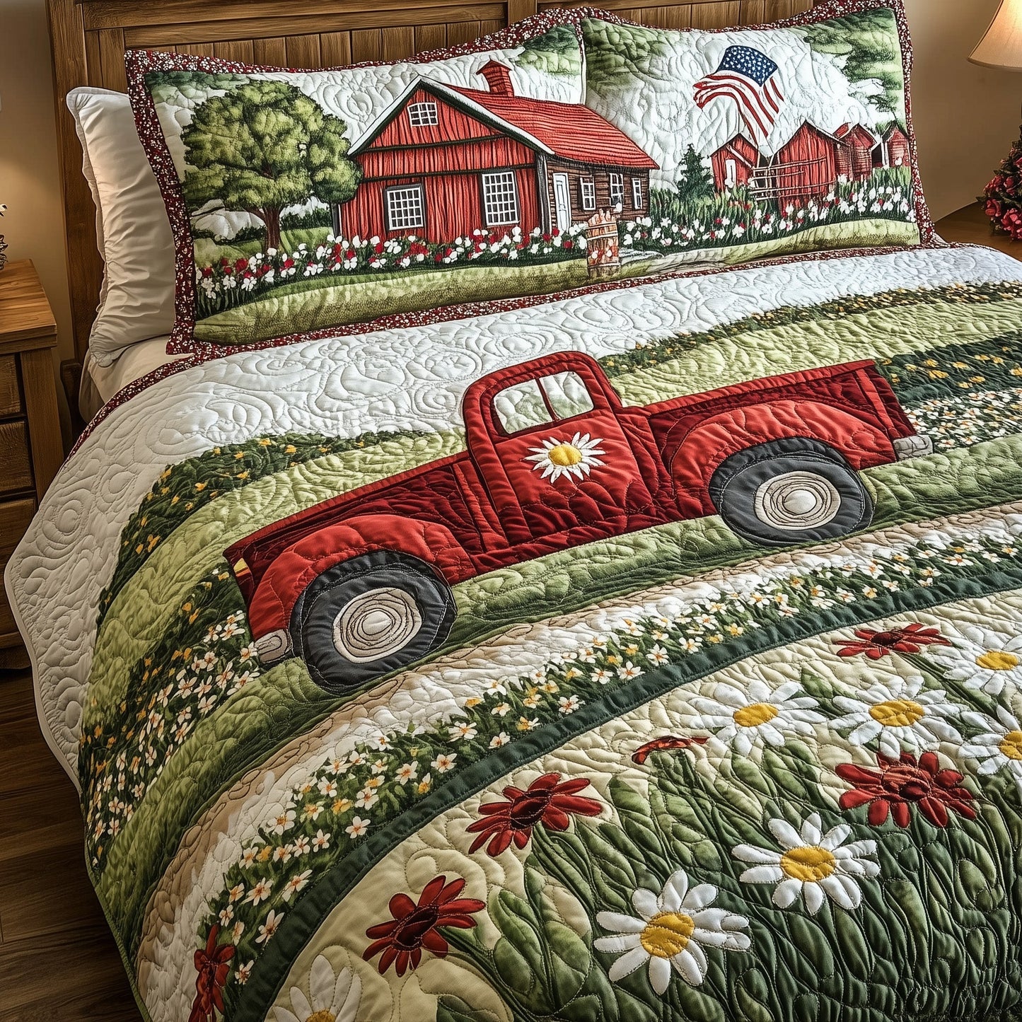 American Joyride 3-Piece Quilted Bedding Set GFTOTL3672