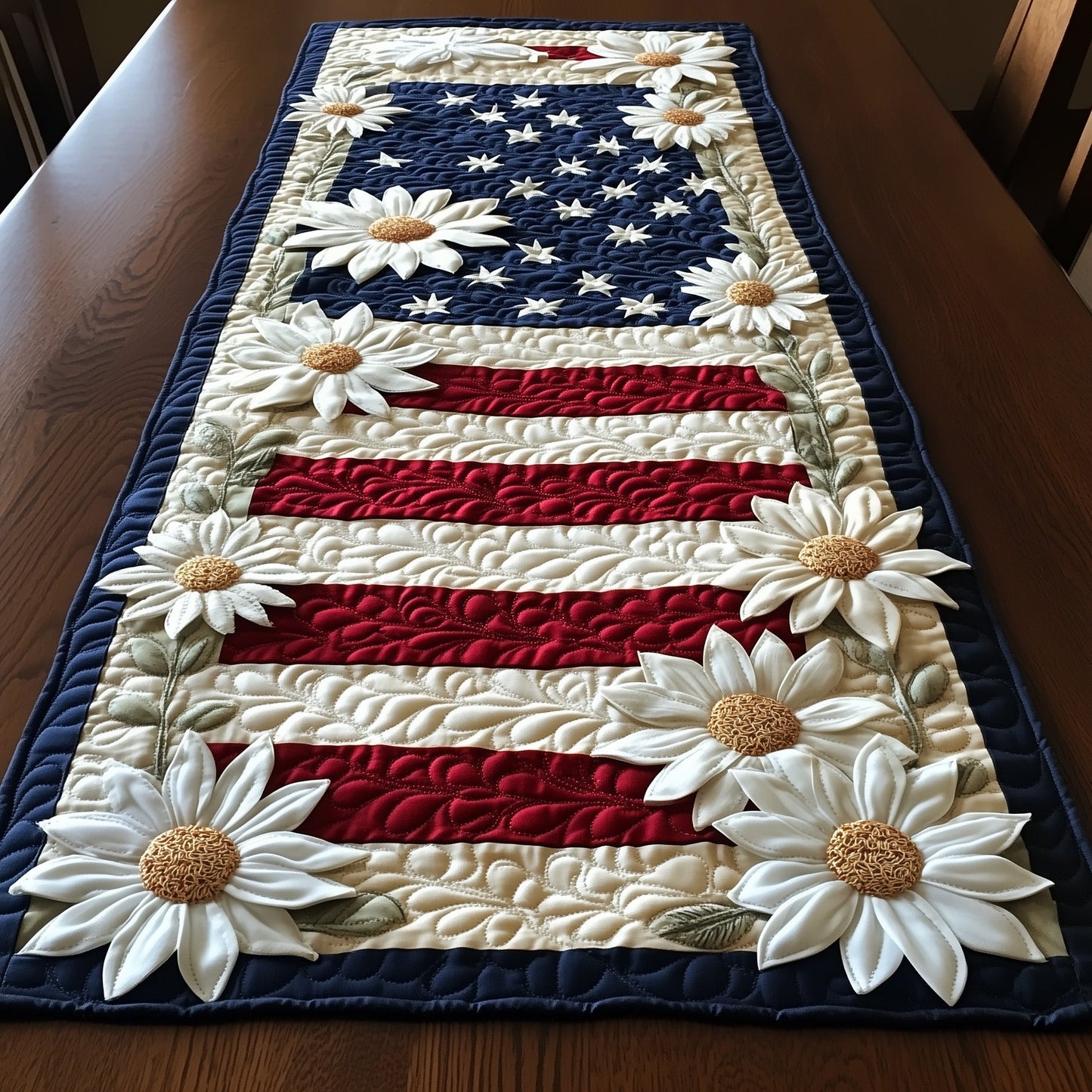 Floral American Quilted Table Runner GFTOTL3716