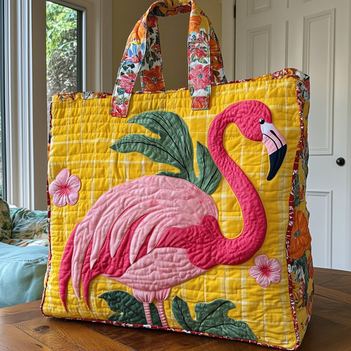 Tropical Flamingo Quilted Tote Bag GFTOTL3752