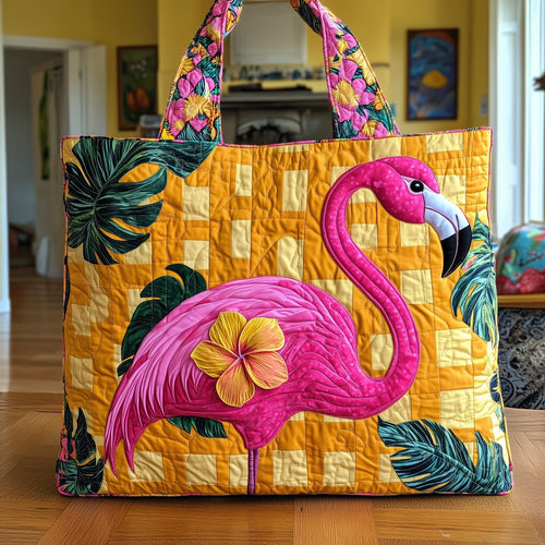 Tropical Flamingo Quilted Tote Bag GFTOTL3753