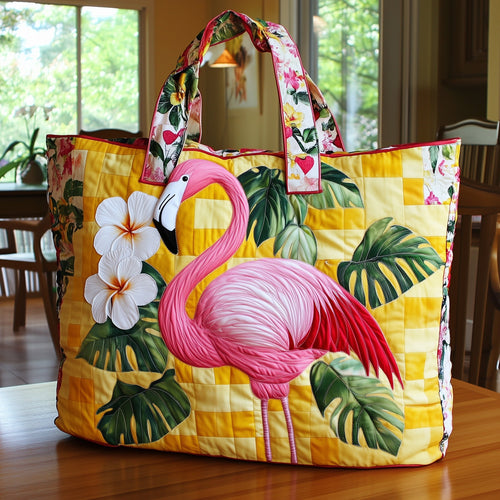 Tropical Flamingo Quilted Tote Bag GFTOTL3756