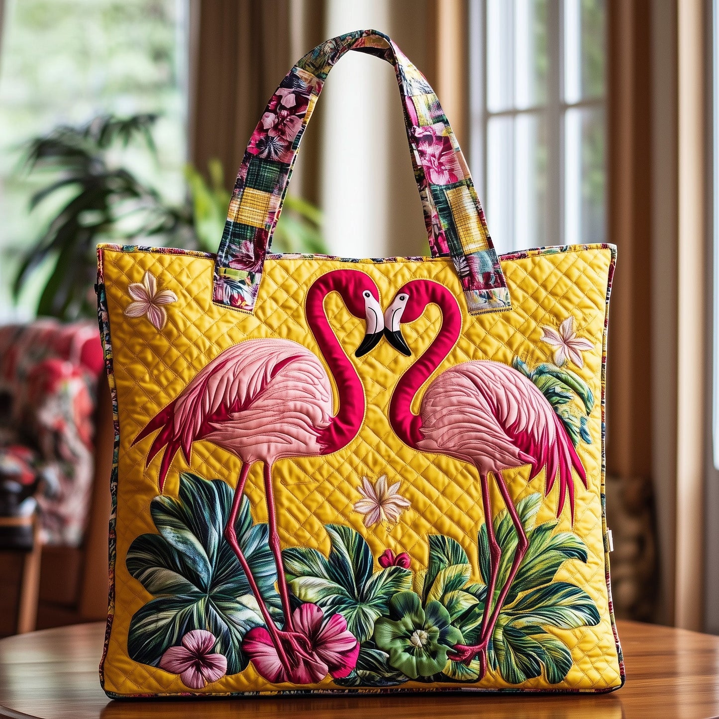 Tropical Couple Quilted Tote Bag GFTOTL3764