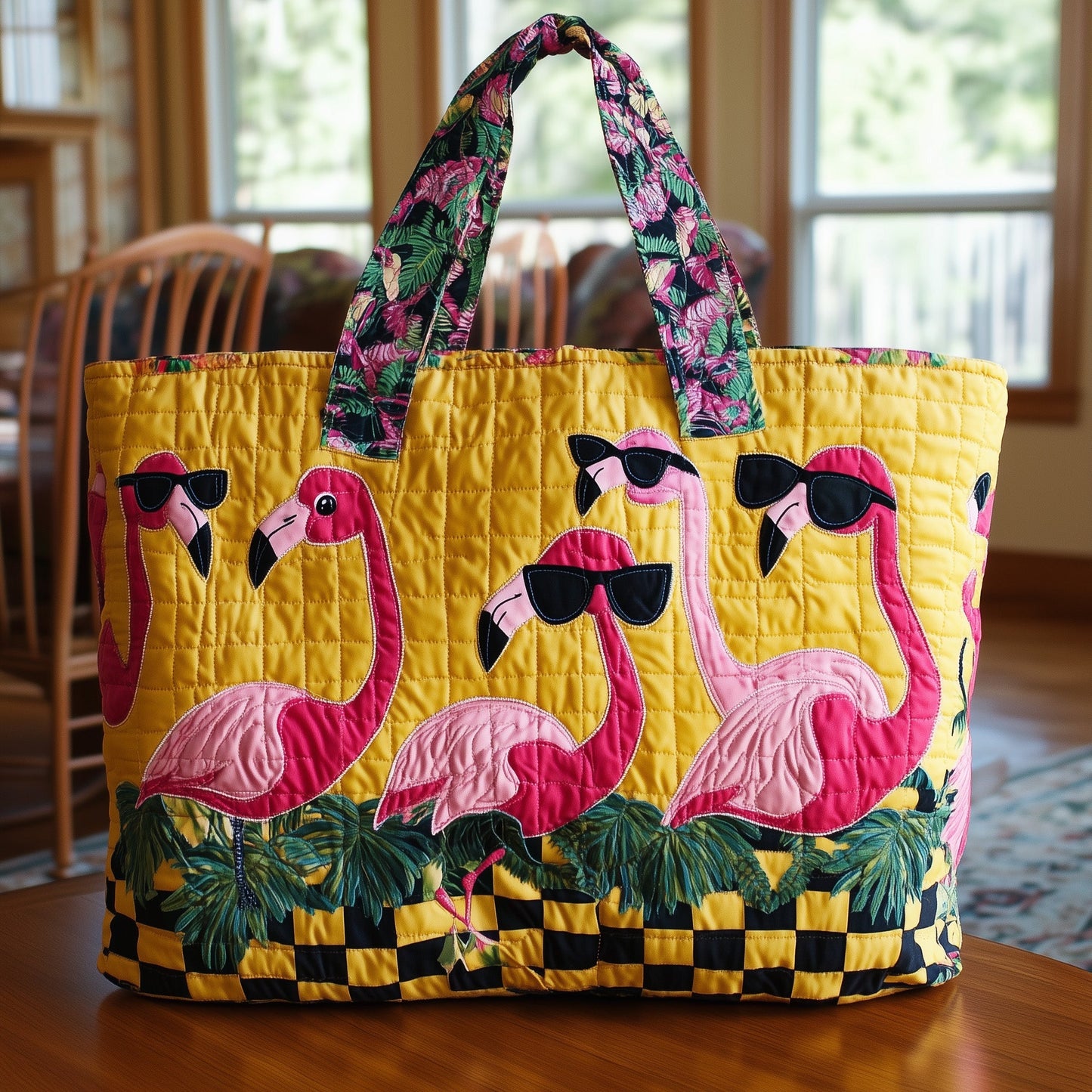 Quirky Flock Quilted Tote Bag GFTOTL3768