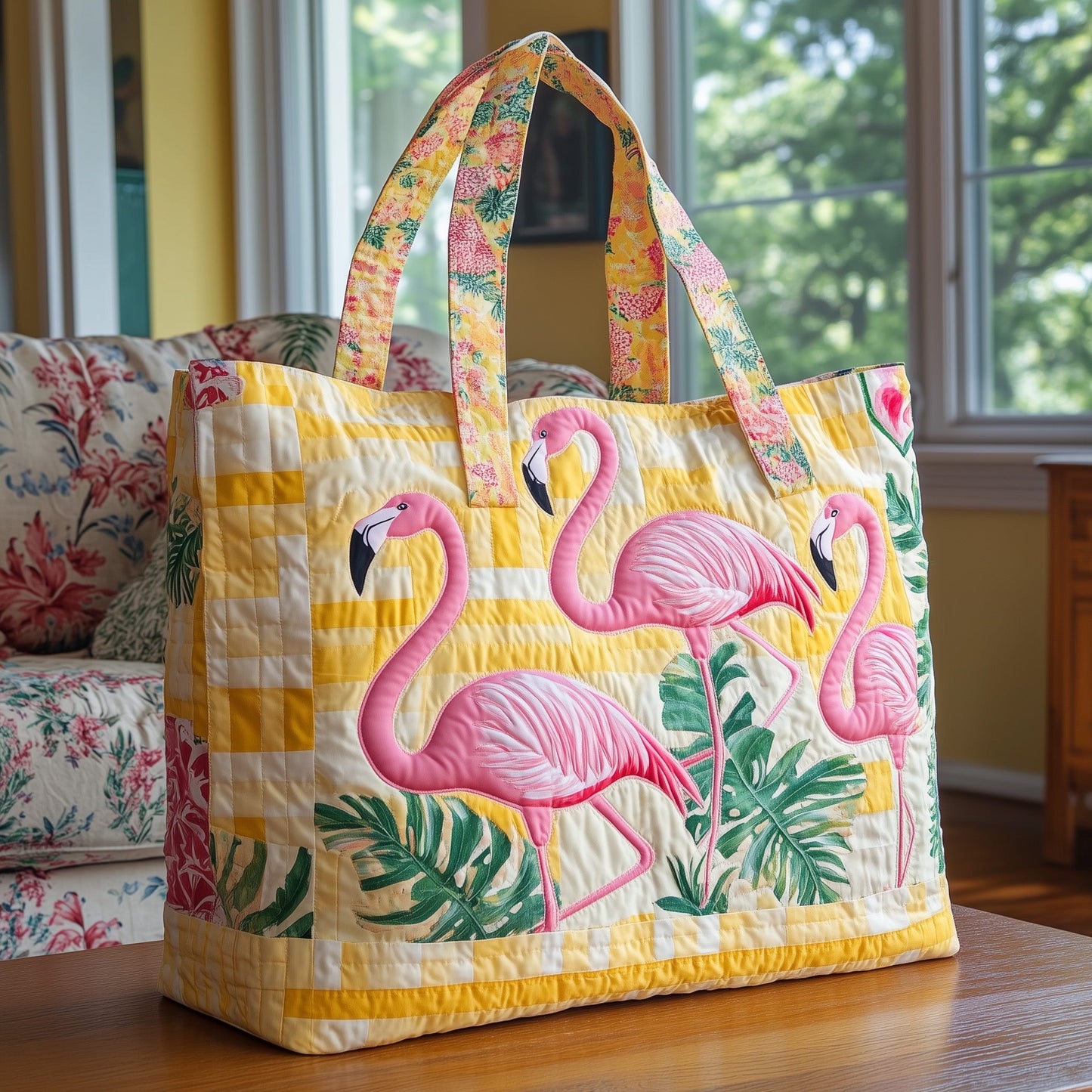 Quirky Flock Quilted Tote Bag GFTOTL3769