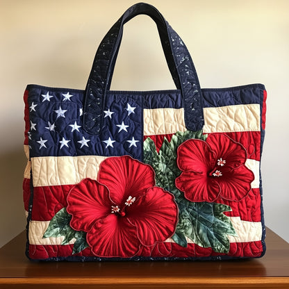 Hibiscus Glory Quilted Tote Bag GFTOTL3781