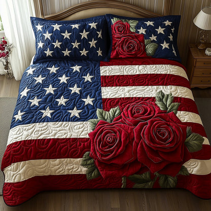 Rose and Glory 3-Piece Quilted Bedding Set GFTOTL3792