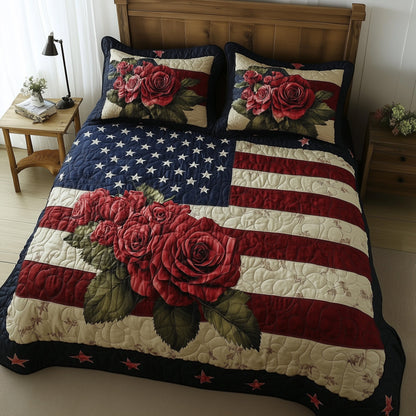Rose and Glory 3-Piece Quilted Bedding Set GFTOTL3795