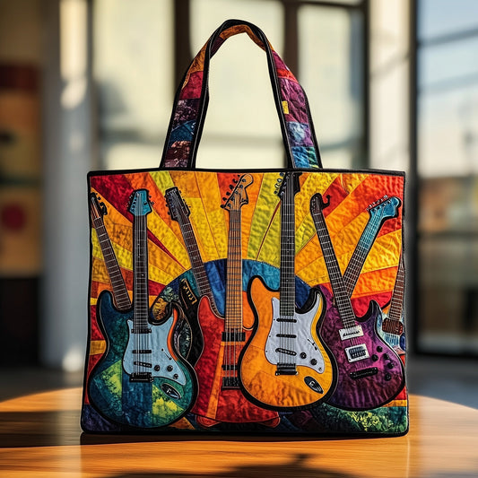 Guitar Sunshine Quilted Tote Bag GFTOTL3802
