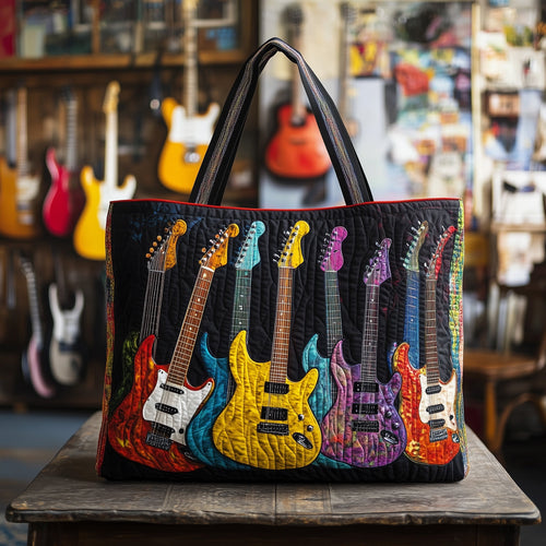 Guitar Sunshine Quilted Tote Bag GFTOTL3804
