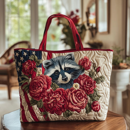 Red White and Feral Quilted Tote Bag GFTOTL3814