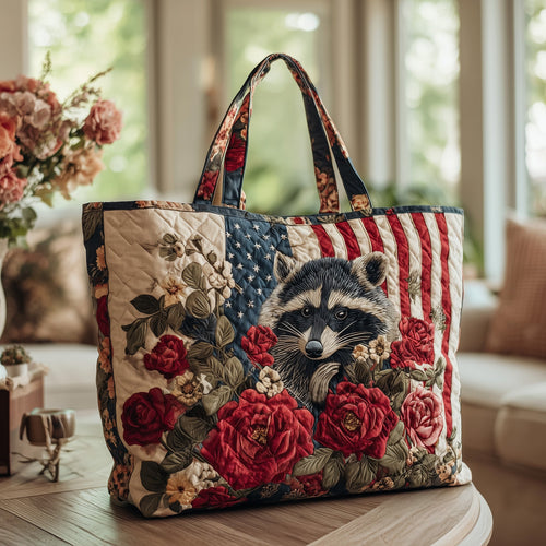 Red White and Feral Quilted Tote Bag GFTOTL3819