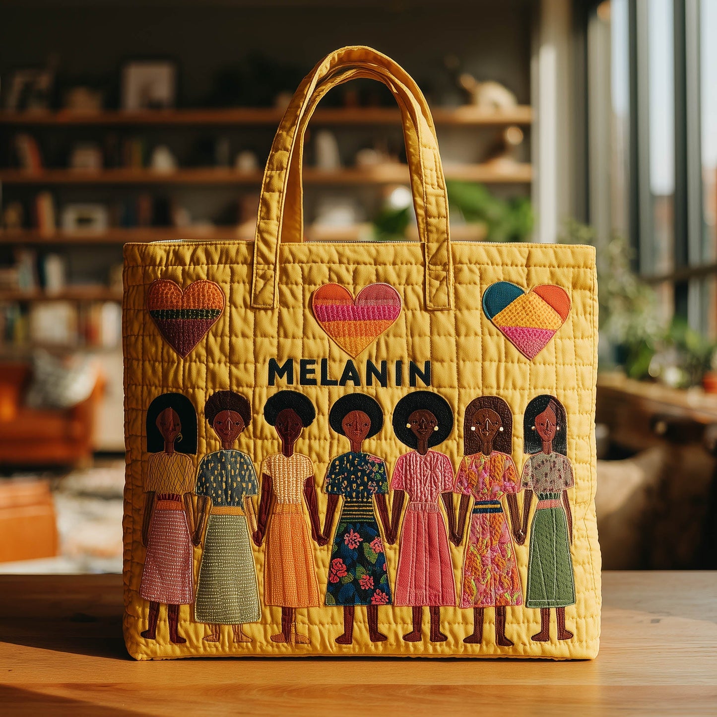 Melanin Beauty Quilted Tote Bag GFTOTL3854