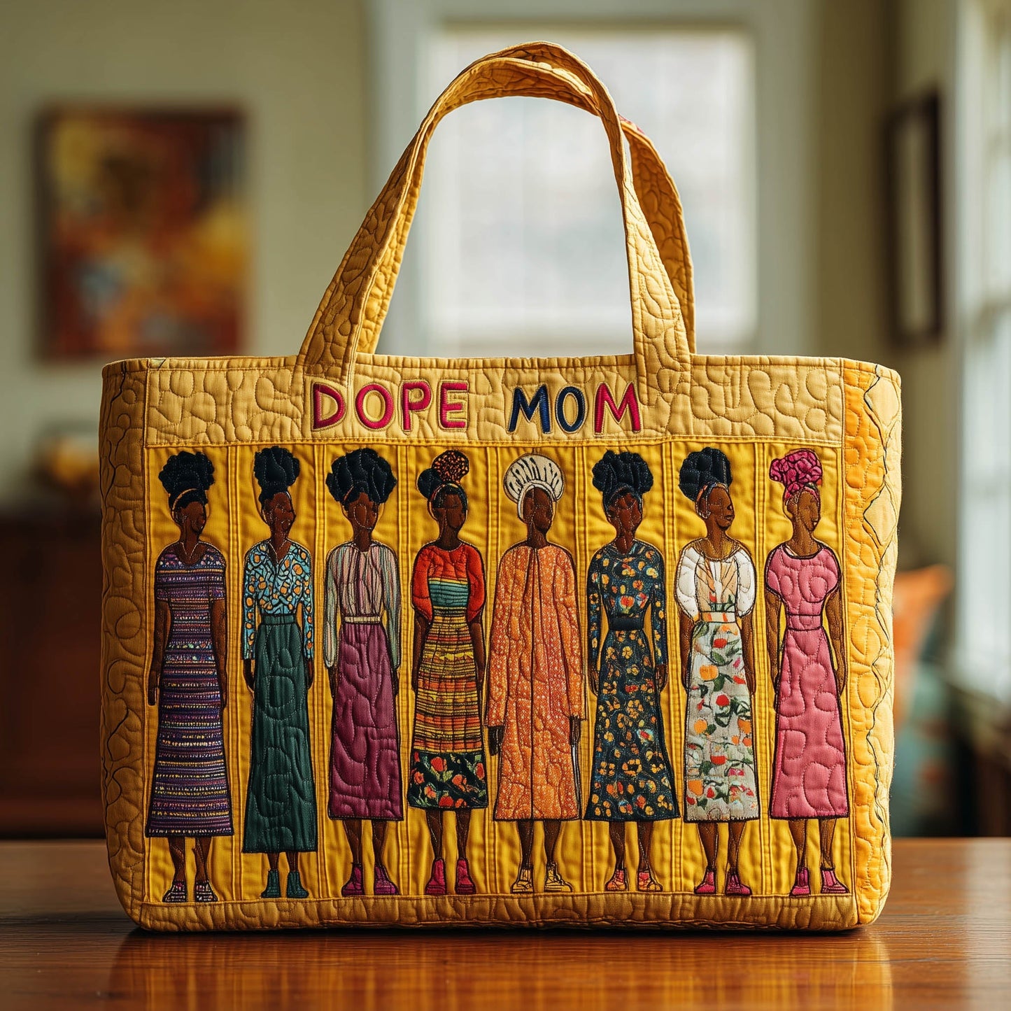 Dope Mom Quilted Tote Bag GFTOTL3861