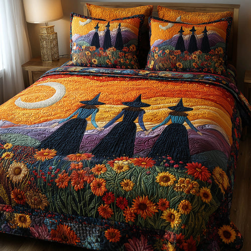 Gracefully Witchy 3-Piece Quilted Bedding Set GFTOTL3877