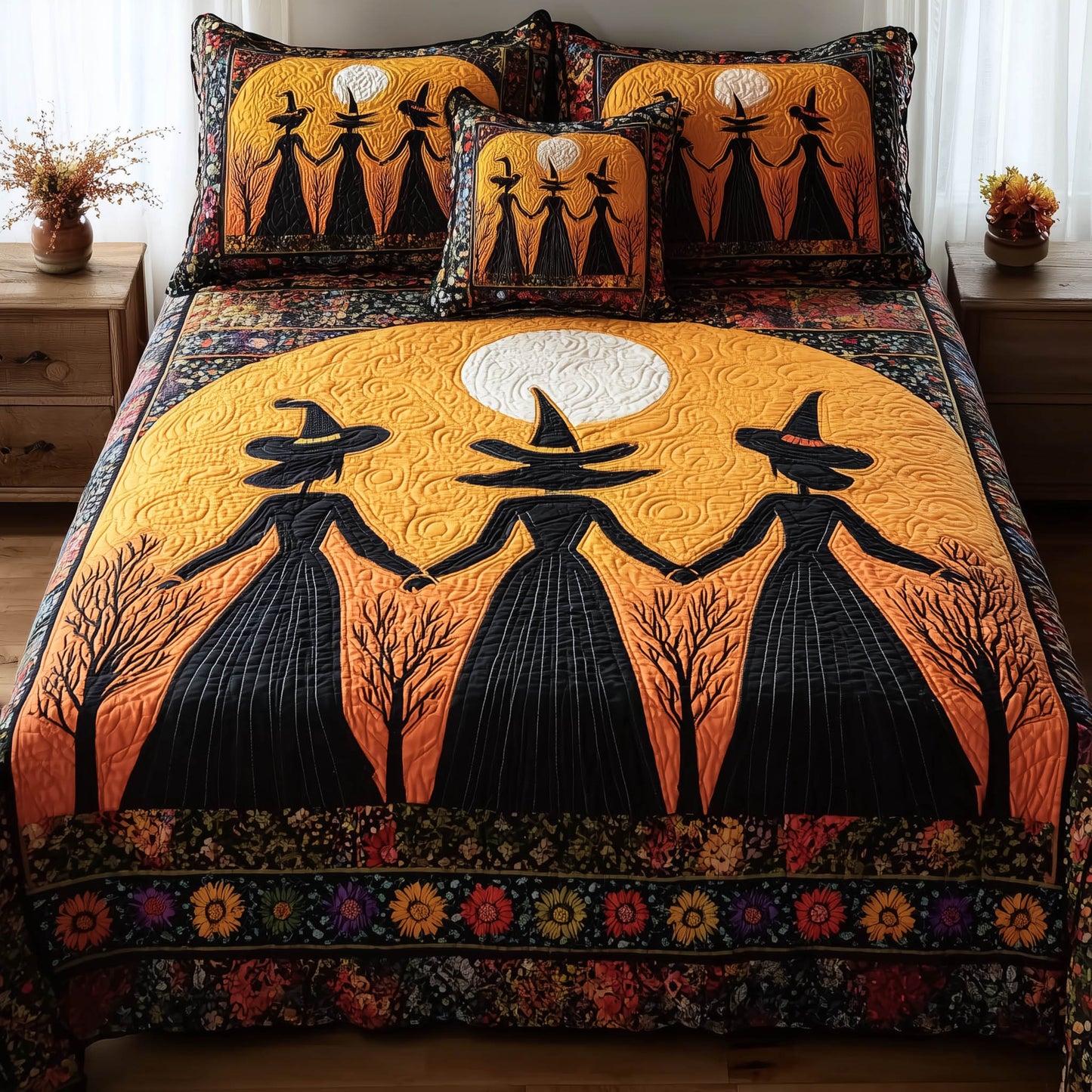 Gracefully Witchy 3-Piece Quilted Bedding Set GFTOTL3878