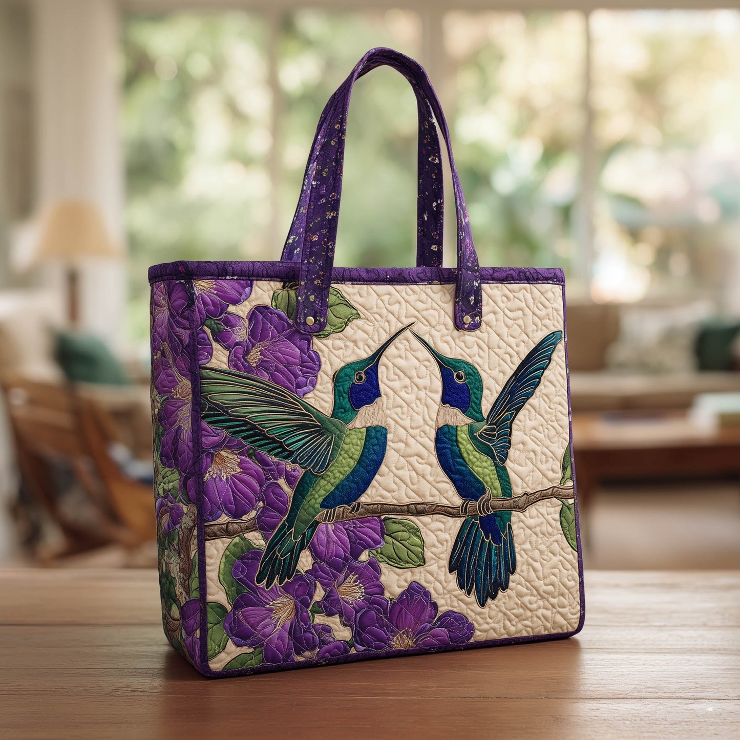 Amethyst Pair Quilted Tote Bag GFTOTL3905