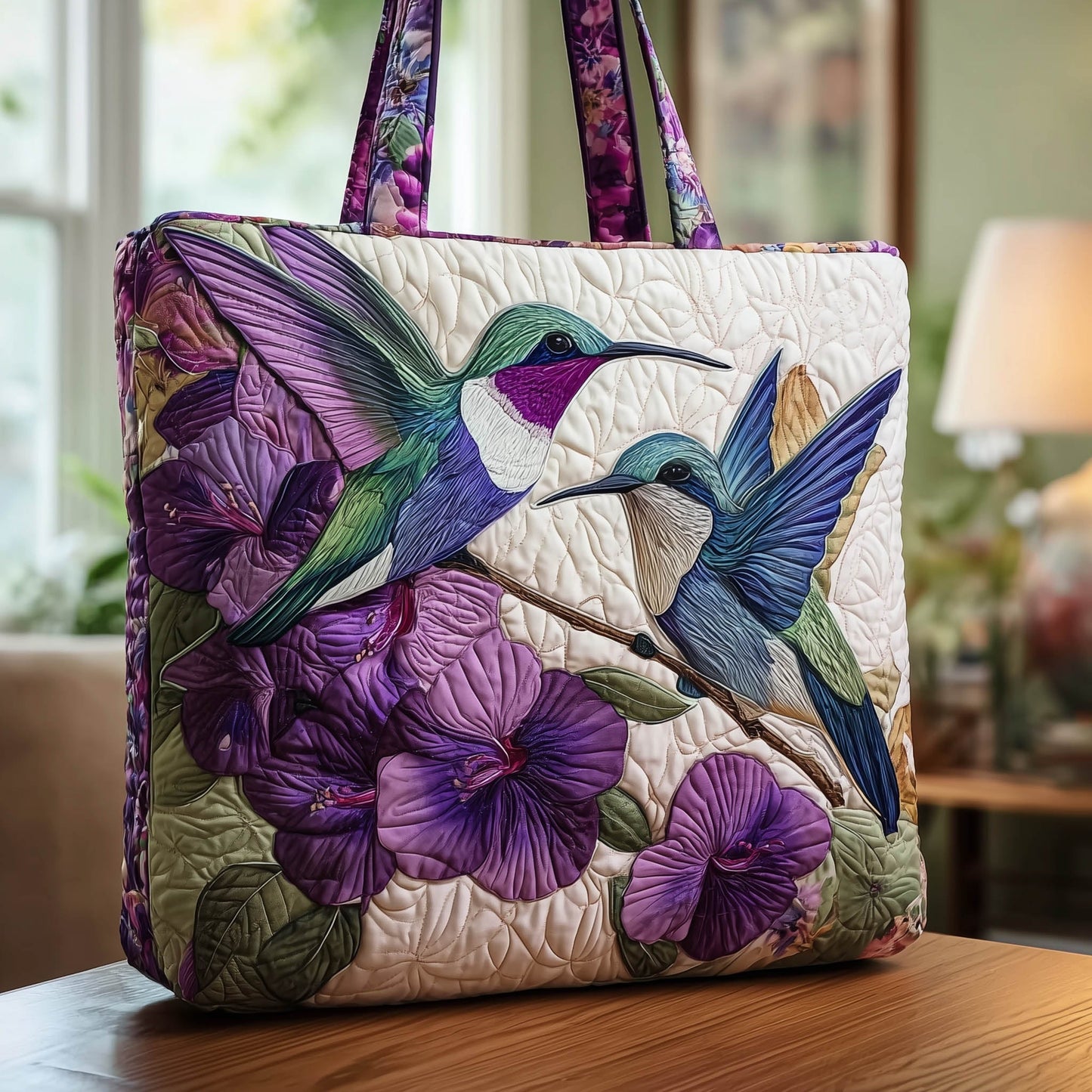 Amethyst Pair Quilted Tote Bag GFTOTL3906