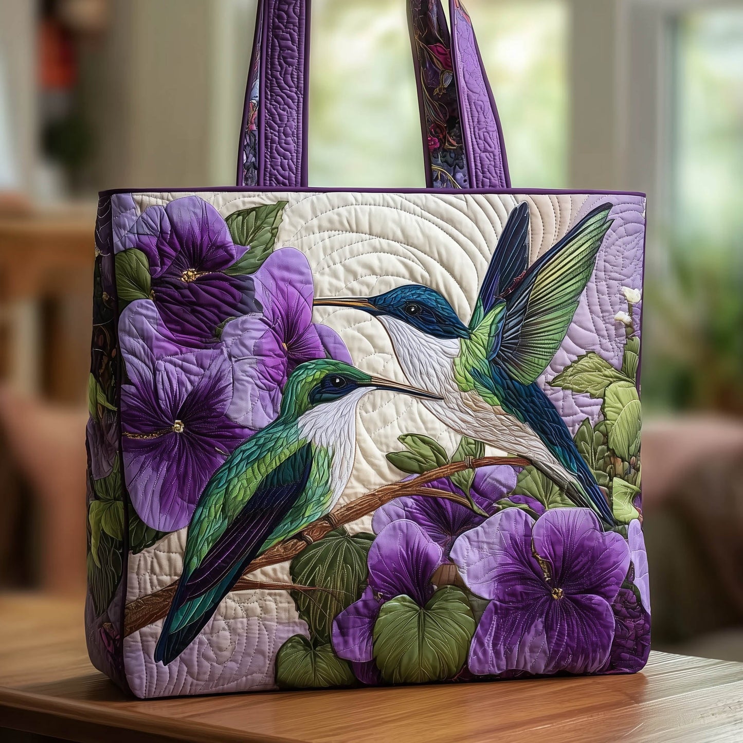 Amethyst Pair Quilted Tote Bag GFTOTL3907