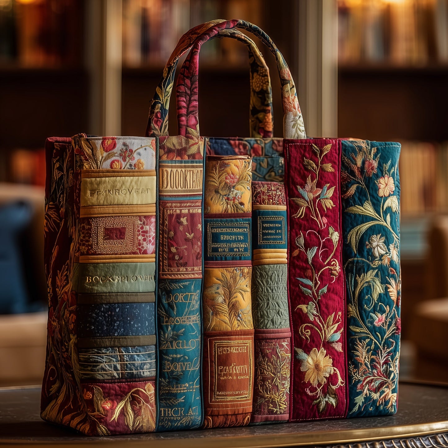 Booktrovert Quilted Tote Bag GFTOTL3917