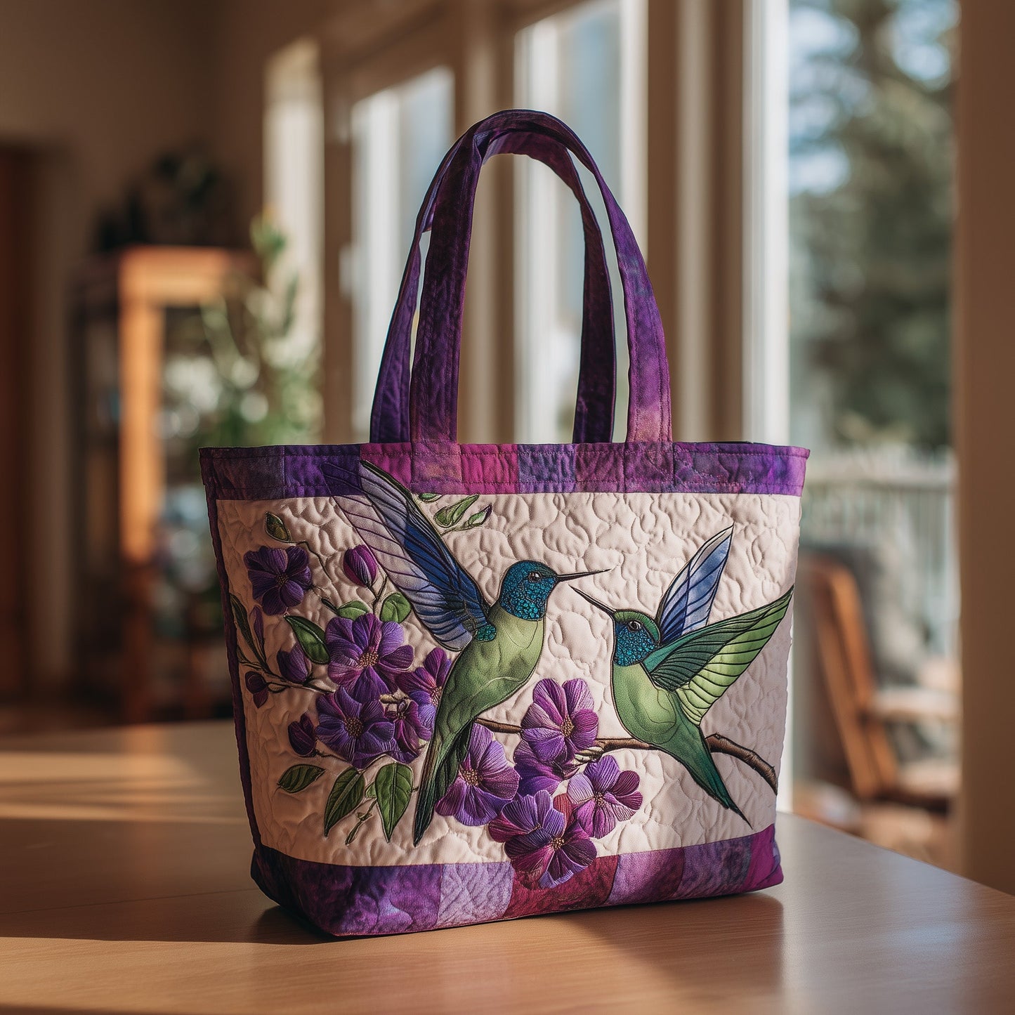 Amethyst Pair Quilted Tote Bag GFTOTL3922