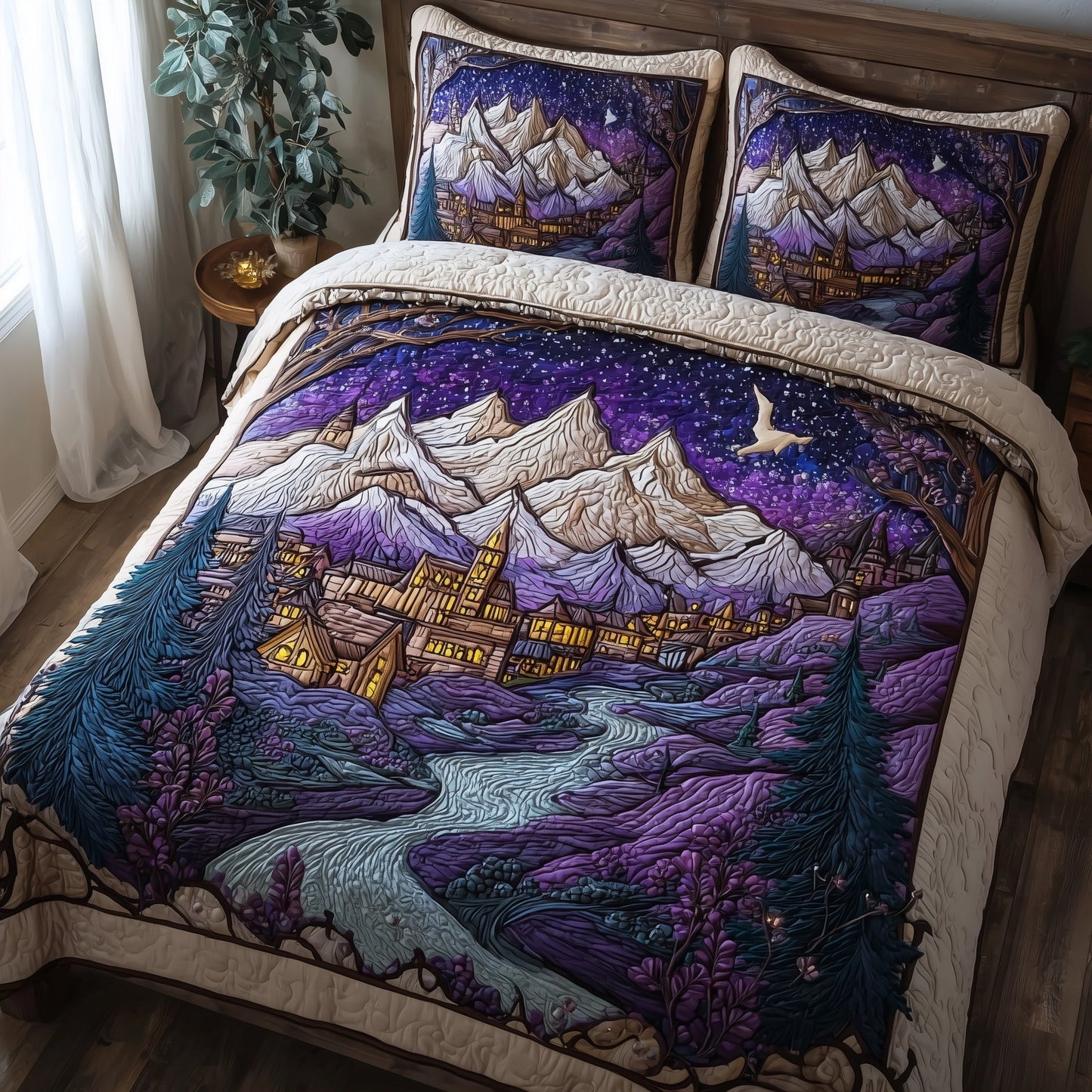 City of Starlight 3-Piece Quilted Bedding Set GFTOTL3933