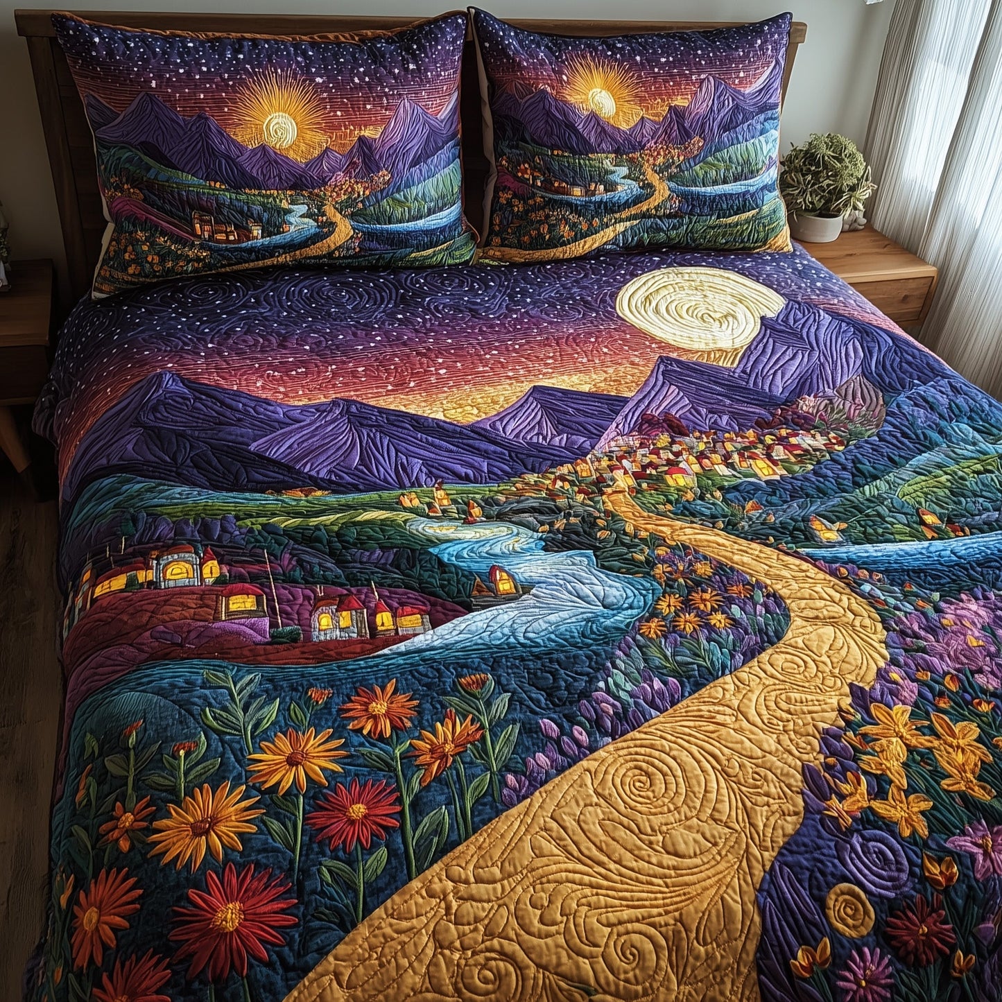 City of Starlight 3-Piece Quilted Bedding Set GFTOTL3935