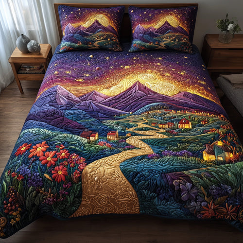 Night Court City of Starlight 3-Piece Quilted Bedding Set GFTOTL3936