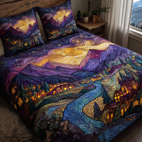 Night Court City of Starlight 3-Piece Quilted Bedding Set GFTOTL3937