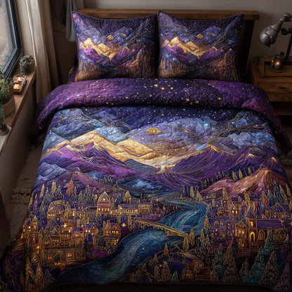 Night Court City of Starlight 3-Piece Quilted Bedding Set GFTOTL3939