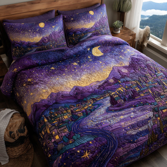 Night Court City of Starlight 3-Piece Quilted Bedding Set GFTOTL3941