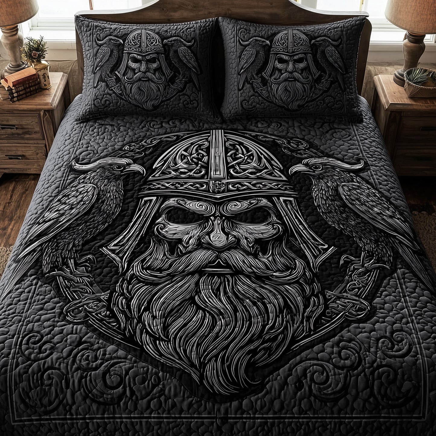 Viking God 3-Piece Quilted Bedding Set GFTOTL3942