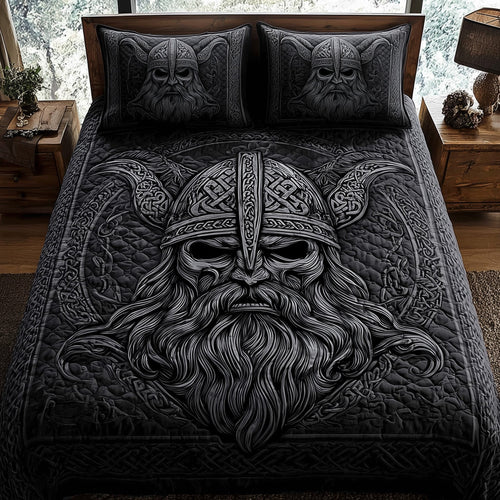 Viking God 3-Piece Quilted Bedding Set GFTOTL3944