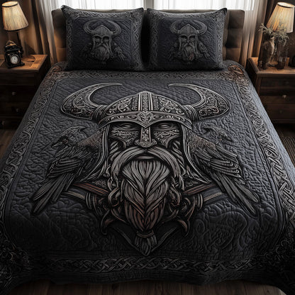 Viking God 3-Piece Quilted Bedding Set GFTOTL3947