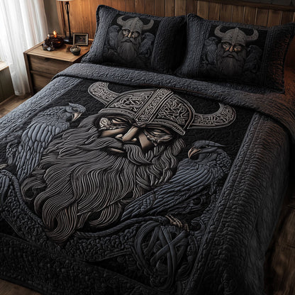 Viking God 3-Piece Quilted Bedding Set GFTOTL3948