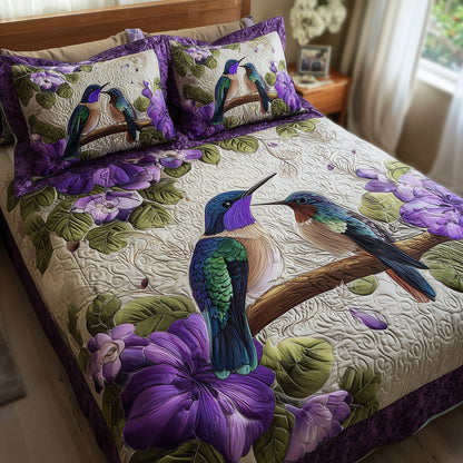 Amethyst Love 3-Piece Quilted Bedding Set GFTOTL3954