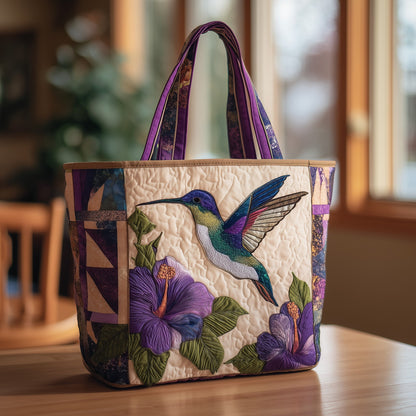 Elegant Hummingbird Quilted Tote Bag GFTOTL3972
