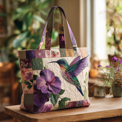 Elegant Hummingbird Quilted Tote Bag GFTOTL3973